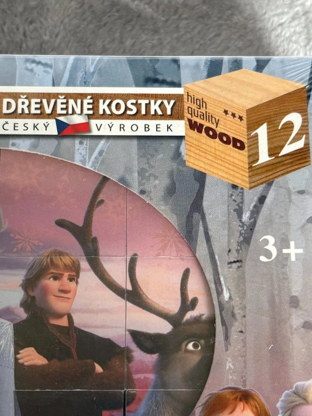 Disney Frozen 2 Wooden Cubes Blocks Puzzle Boxed Set Sealed Kids Made Czech Dino